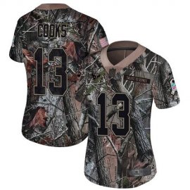 Nike Houston Texans #13 Brandin Cooks Camo Womens Stitched NFL Limited Rush Realtree Jersey