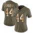 Nike Tennessee Titans #44 Vic Beasley Jr Olive/Gold Womens Stitched NFL Limited 2017 Salute To Service Jersey