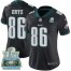 Nike Philadelphia Eagles #86 Zach Ertz Black Alternate Super Bowl LII Champions Womens Stitched NFL Vapor Untouchable Limited Jersey