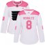Adidas Philadelphia Flyers #8 Dave Schultz White/Pink Authentic Fashion Womens Stitched NHL Jersey