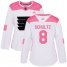 Adidas Philadelphia Flyers #8 Dave Schultz White/Pink Authentic Fashion Womens Stitched NHL Jersey