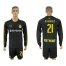 Dortmund #21 Schurrle Away Long Sleeves Soccer Club Jersey