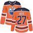Adidas Edmonton Oilers #27 Milan Lucic Orange Home Authentic Womens Stitched NHL Jersey