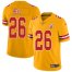 Nike Kansas City Chiefs #26 LeVeon Bell Gold Mens Stitched NFL Limited Inverted Legend Jersey