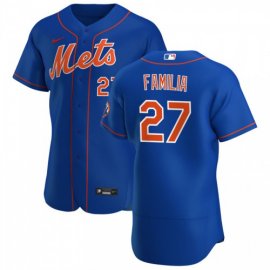 New York Mets #27 Jeurys Familia Mens Nike Royal Alternate 2020 Authentic Player MLB Jersey
