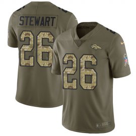 Nike Denver Broncos #26 Darian Stewart Olive/Camo Mens Stitched NFL Limited 2017 Salute To Service Jersey