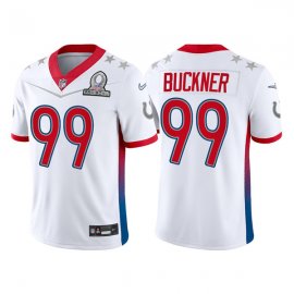 Mens Indianapolis Colts #99 DeForest Buckner 2022 White AFC Pro Bowl Stitched Jersey