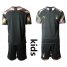 Italy Blank Black Goalkeeper Kid Soccer Country Jersey
