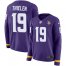Nike Minnesota Vikings #19 Adam Thielen Purple Team Color Womens Stitched NFL Limited Therma Long Sleeve Jersey