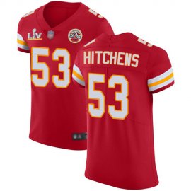 Nike Kansas City Chiefs #53 Anthony Hitchens Red Team Color Mens Super Bowl LV Bound Stitched NFL Vapor Untouchable Elite Jersey