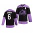 Colorado Avalanche #6 Erik Johnson Adidas Mens Hockey Fights Cancer Practice NHL Jersey Black