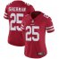 Nike San Francisco 49ers #25 Richard Sherman Red Team Color Womens Stitched NFL Vapor Untouchable Limited Jersey