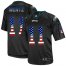 Nike Philadelphia Eagles #11 Carson Wentz Black Mens Stitched NFL Elite USA Flag Fashion Jersey