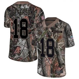 Nike Minnesota Vikings #18 Justin Jefferson Camo Youth Stitched NFL Limited Rush Realtree Jersey