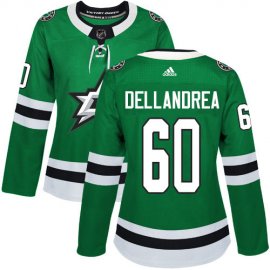 Adidas Dallas Stars #60 Ty Dellandrea Green Home Authentic Womens Stitched NHL Jersey