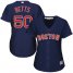 Boston Red Sox #50 Mookie Betts Navy Blue Alternate Womens Stitched MLB Jersey