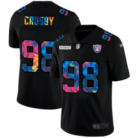 Las Vegas Raiders #98 Maxx Crosby Mens Nike Multi-Color Black 2020 NFL Crucial Catch Vapor Untouchable Limited Jersey