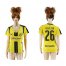 Womens Dortmund #26 Piszczek Home Soccer Club Jersey