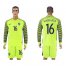 France #16 Mandanda Green Long Sleeves Goalkeeper Soccer Country Jersey