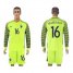 France #16 Mandanda Green Long Sleeves Goalkeeper Soccer Country Jersey