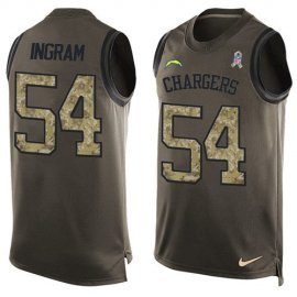 Nike Los Angeles Chargers #54 Melvin Ingram Green Mens Stitched NFL Limited Salute To Service Tank Top Jersey