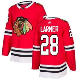 Adidas Chicago Blackhawks #28 Steve Larmer Red Home Authentic Stitched NHL Jersey