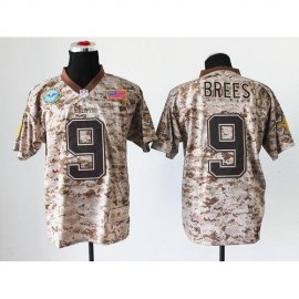 Nike New Orleans Saints #9 Drew Brees Camo Mens Stitched NFL New Elite USMC Jersey