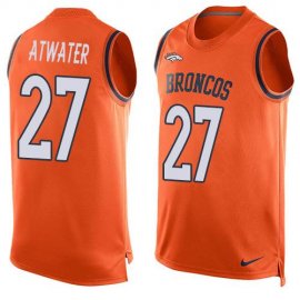 Nike Denver Broncos #27 Steve Atwater Orange Team Color Mens Stitched NFL Limited Tank Top Jersey