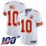 Nike Kansas City Chiefs #10 Tyreek Hill White Mens Stitched NFL 100th Season Vapor Limited Jersey
