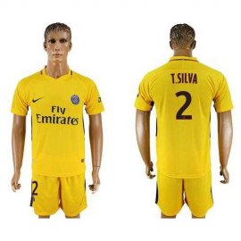 Paris Saint-Germain #2 T.Silva Away Soccer Club Jersey