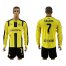 Dortmund #7 Kagawa Home Long Sleeves Soccer Club Jersey