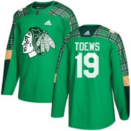 Adidas Chicago Blackhawks #19 Jonathan Toews adidas Green St. Patricks Day Authentic Practice Stitched NHL Jersey