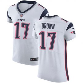 Nike New England Patriots #17 Antonio Brown White Mens Stitched NFL Vapor Untouchable Elite Jersey
