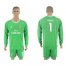 Real Madrid #1 Navas Green Goalkeeper Long Sleeves Soccer Club Jersey