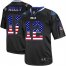 Nike Buffalo Bills #12 Jim Kelly Black Mens Stitched NFL Elite USA Flag Fashion Jersey