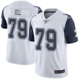 Nike Dallas Cowboys #79 Trysten Hill White Mens Stitched NFL Limited Rush Jersey