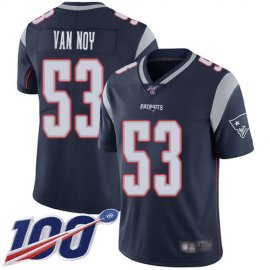 Nike New England Patriots #53 Kyle Van Noy Navy Blue Team Color Mens Stitched NFL 100th Season Vapor Limited Jersey