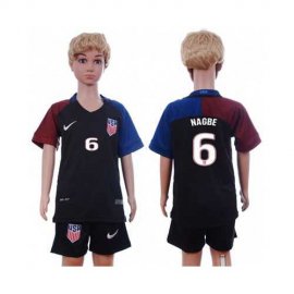 USA #6 Nagbe Away Kid Soccer Country Jersey