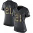 Nike Arizona Cardinals #21 Patrick Peterson Black Womens Stitched NFL Limited 2016 Salute to Service Jersey