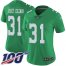 Nike Philadelphia Eagles #31 Nickell Robey-Coleman Green Womens Stitched NFL Limited Rush 100th Season Jersey