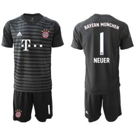 Bayern Munchen #1 Neuer Black Goalkeeper Soccer Club Jersey