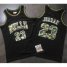 Mitchell And Ness Bulls #23 Michael Jordan Black/Camo Stitched NBA Jersey