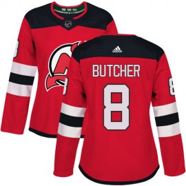Adidas New Jersey Devils #8 Will Butcher Red Home Authentic Womens Stitched NHL Jersey