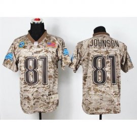 Nike Detroit Lions #81 Calvin Johnson Camo Mens Stitched NFL New Elite USMC Jersey
