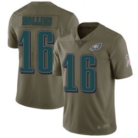 Nike Philadelphia Eagles #16 Mack Hollins Olive Mens Stitched NFL Limited 2017 Salute To Service Jersey