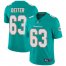 Nike Miami Dolphins #63 Michael Deiter Aqua Green Team Color Mens Stitched NFL Vapor Untouchable Limited Jersey