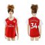 Womens Arsenal #34 Coquelin Home Soccer Club Jersey