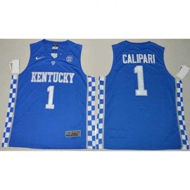 Kentucky Wildcats #1 John Calipari Royal Blue Basketball Elite Stitched NCAA Jersey