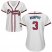 Atlanta Braves #3 Dale Murphy White Home Womens Stitched MLB Jersey