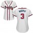 Atlanta Braves #3 Dale Murphy White Home Womens Stitched MLB Jersey